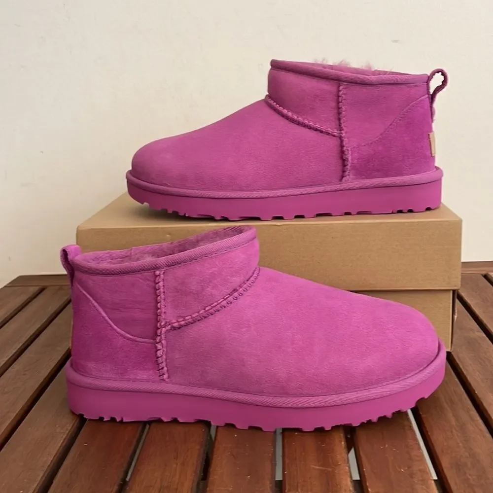 UGG Classic Ultra Mini Booties Mangosteen USA Women Size 7/UK 5/EU 38